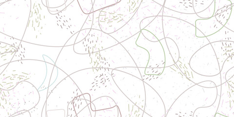 Chaotic Simple Seamless Pattern Textile One Line