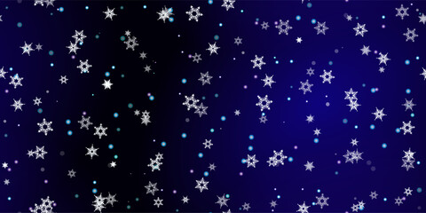 Falling Snowflakes seamless pattern flying snow