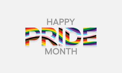 LGBTQ Pride month is observed every year in June,  Vector illustration