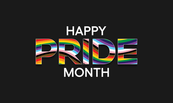 LGBTQ Pride month is observed every year in June, Vector illustration