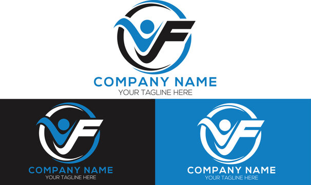 VF letter logo design vector illustration design