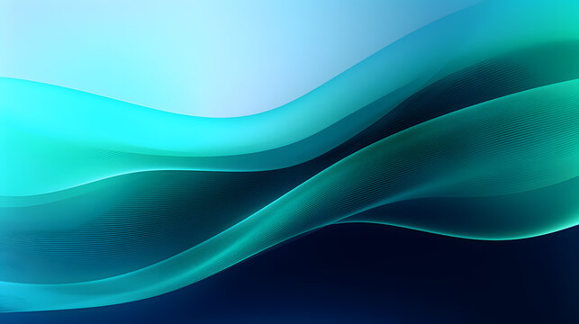 Digital Technology Green Blue Geometric Curve Abstract Poster Web Page PPT Background