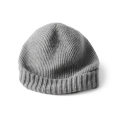  Soft cashmere beanie isolated on a white background, generative ai