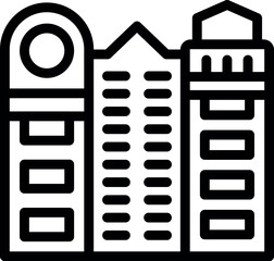 Polish architecture icon outline vector. Europe poland. Map travel