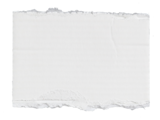 piece of white corrugated paper on transparent background png file