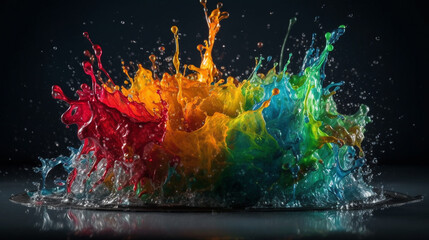 Obraz na płótnie Canvas splash color background. Generative AI