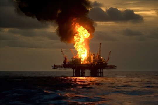 Fire has broken out on an offshore oil rig, posing a significant threat to the safety of the workers and the environment. Generative AI