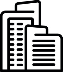 Obraz premium Poland map icon outline vector. Warsaw polish. Art city