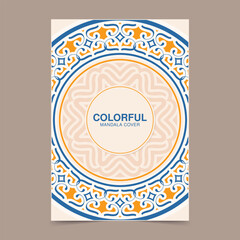 colorful mandala cover design