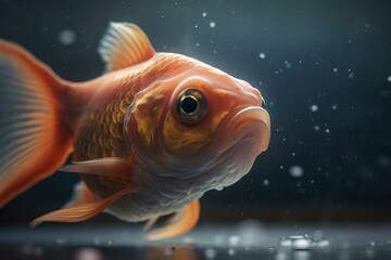 Illustration of a goldfish. Generative AI