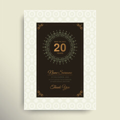 Elegant birthday card invitation template