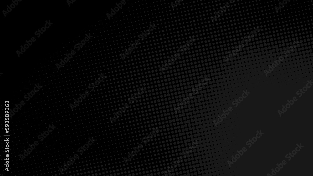 Poster abstract dots halftone black gray color pattern gradient texture background.