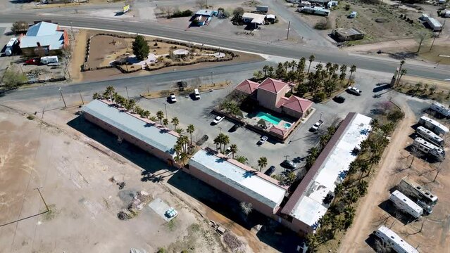 Beatty, Death Valley, California, USA 2023 - Flying around the small town 