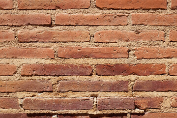 Obraz premium Fondo de pared de ladrillo rojo, textura ladrillo rojo, pared de ladrillo rojo