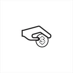 save money icon. single icon isolated white background.EPS 10 For Website Mobile UI/UX