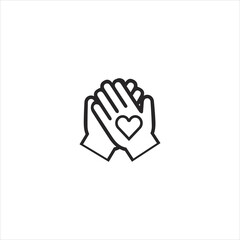 special relationship hand icon. single icon isolated white background.EPS 10 For Website Mobile UI/UX