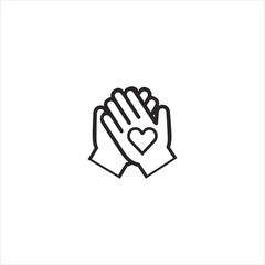 Obraz premium special relationship hand icon. single icon isolated white background.EPS 10 For Website Mobile UI/UX