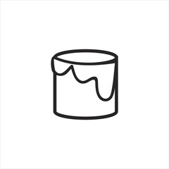 paint cans icon. single icon isolated white background.EPS 10 For Website Mobile UI/UX
