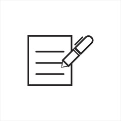 write icon. single icon isolated white background.EPS 10 For Website Mobile UI/UX