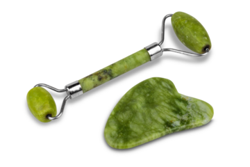 facial massager, Gua Sha massager and facial roller. Facial skin care massage tool