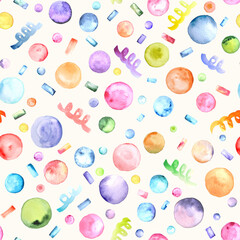 Abstract watercolor birthday party background
