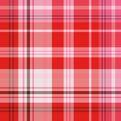 Seamless pattern in exciting red and pink colors for plaid, fabric, textile, clothes, tablecloth and other things. Vector image.