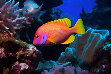 Naklejka na ściany i meble coral reef with fish -Ai