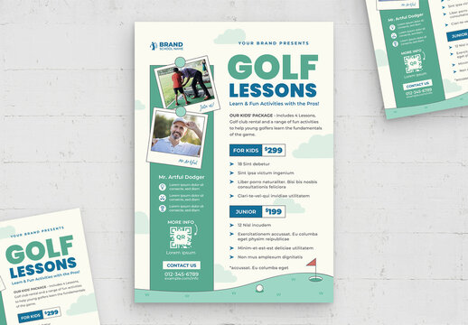 Golf Lessons Flyer Template