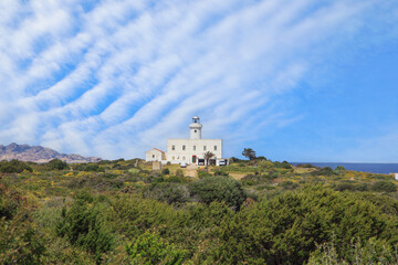 Fototapeta na wymiar View at Capo Ferro Lighthouse, Sassari - Sardinia