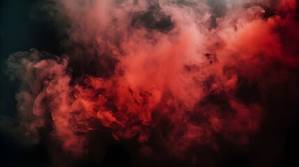 Red cloud smoke grunge texture - background