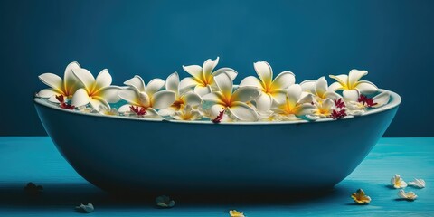 Obraz na płótnie Canvas frangipani flower with generative ai 
