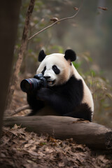 Obraz na płótnie Canvas panda in the forest