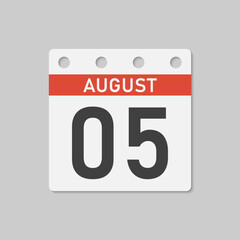 Icon page calendar day - 4 August