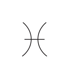 Black Pisces horoscope sign, symbol, astrological icon on white background. - obrazy, fototapety, plakaty
