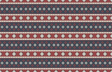 Ethnic abstract ikat art. Fabric Morocco, geometric ethnic pattern seamless  color oriental. Background, Design for fabric, curtain, carpet, wallpaper, clothing, wrapping, Batik, vector illustration