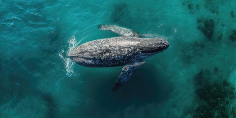 whale in the water with generative ai