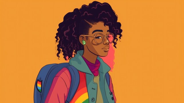 Queer non-binary people going to college to get education