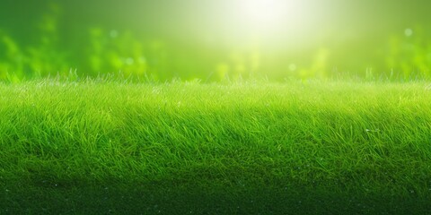 Naklejka na ściany i meble Beautiful fresh green grass, great design for any purposes. Spring, summer landscape. Natural background. Green background. Blue background. Beautiful natural landscape.