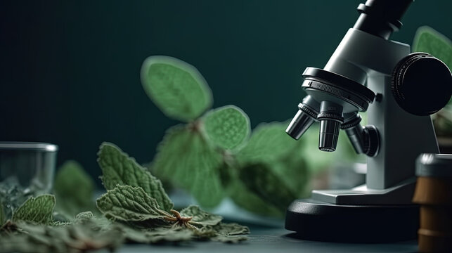 Plants to selection in microbialogical labaratory in dark room (AI Generated)