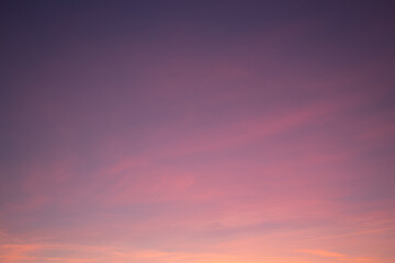 beautifully colored sky after sunset. sky texture. sunset sky with clouds