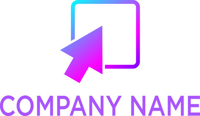 logo button click on a computer