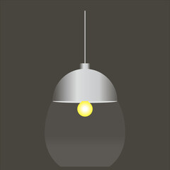 light fixture with lamp vector, illustration, symbol