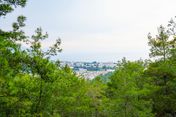 View of Kemer and the Taurus Mountains. Landscape in Turkey.
