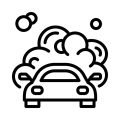 Car wash flat line icon. Outline sign for mobile concept and web design, store.