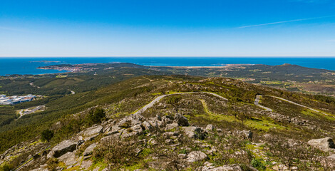 A Pobra do Caramiñal, Galicia, Spain - April 5, 2023: Miradoiro da Curota (Curota Lookout)