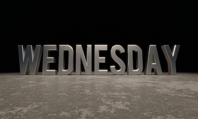 Wednesday text word week days series
