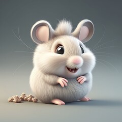 mouse character 3d render Generative AI