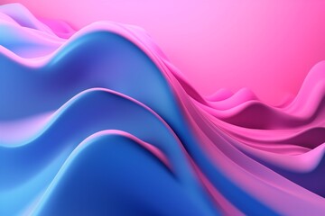 background futuristic wavy illustration wallpaper gradient color geometric blue shape banner. Generative AI. Generative AI