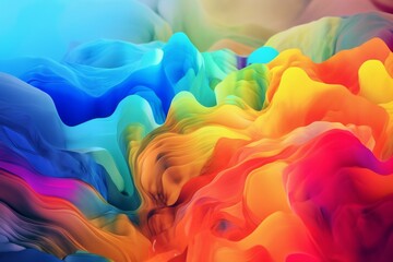 background geometric colours decorative backdrop red concept flow dynamic wavy abstract bright. Generative AI. Generative AI