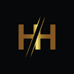 HH letter logo design template elements. HH letter vector logo.